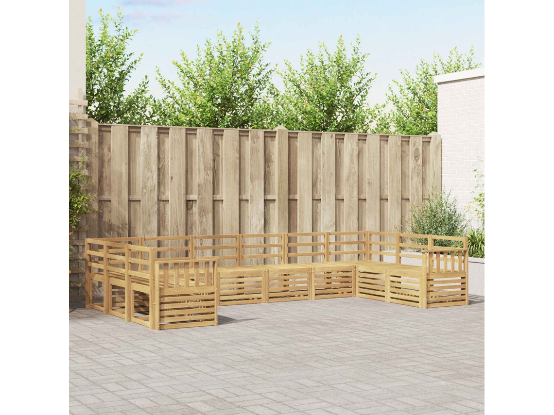 Vidaxl Conjunto De Sofás Para Exterior 10 Unid. Branco