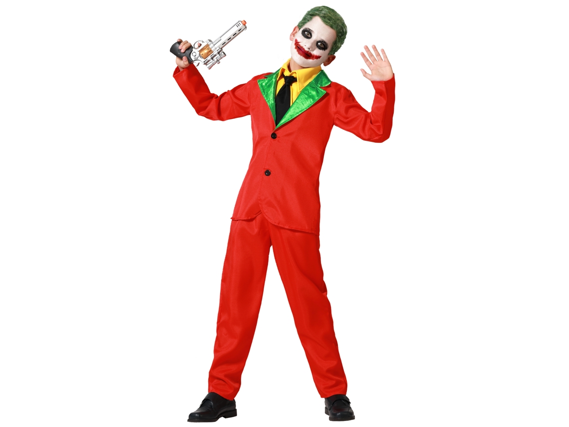 Disfarce Infantil De Halloween Palhaço Vermelho 5 A 6 Años Atosa