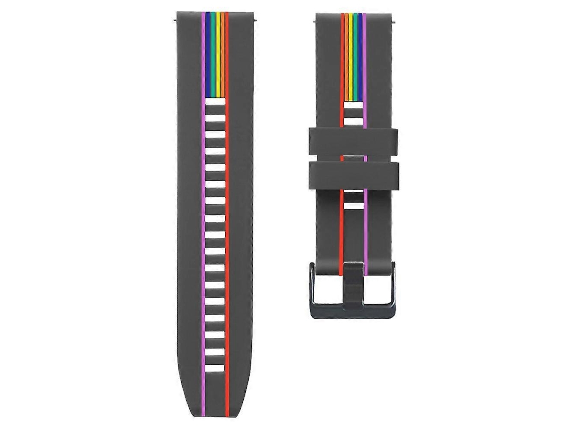 Pulseira De Silicone Arco-íris Para Huawei Watch Gt Runner