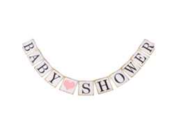 Conjunto de 11 Letras para Baby Shower LAXISCREED, Decoração Festa com Bandeiras de Papel