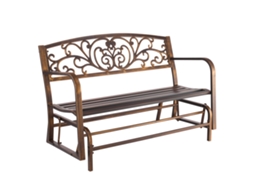 Banco de jardim de metal Vevor de 127 cm com encosto em ferro fundido