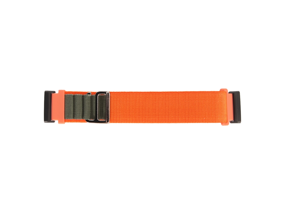 Pulseira de Nylon Tecida Elástica para Fitbit Versa 4/3 Sense 2 Laranja e Verde