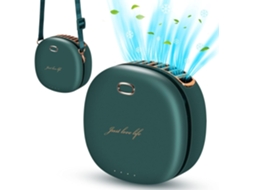 Mini Ventilador Portátil De Pescoço Com Cordão Ajustável, Recarregável Via Usb, 3 Velocidades De Vento