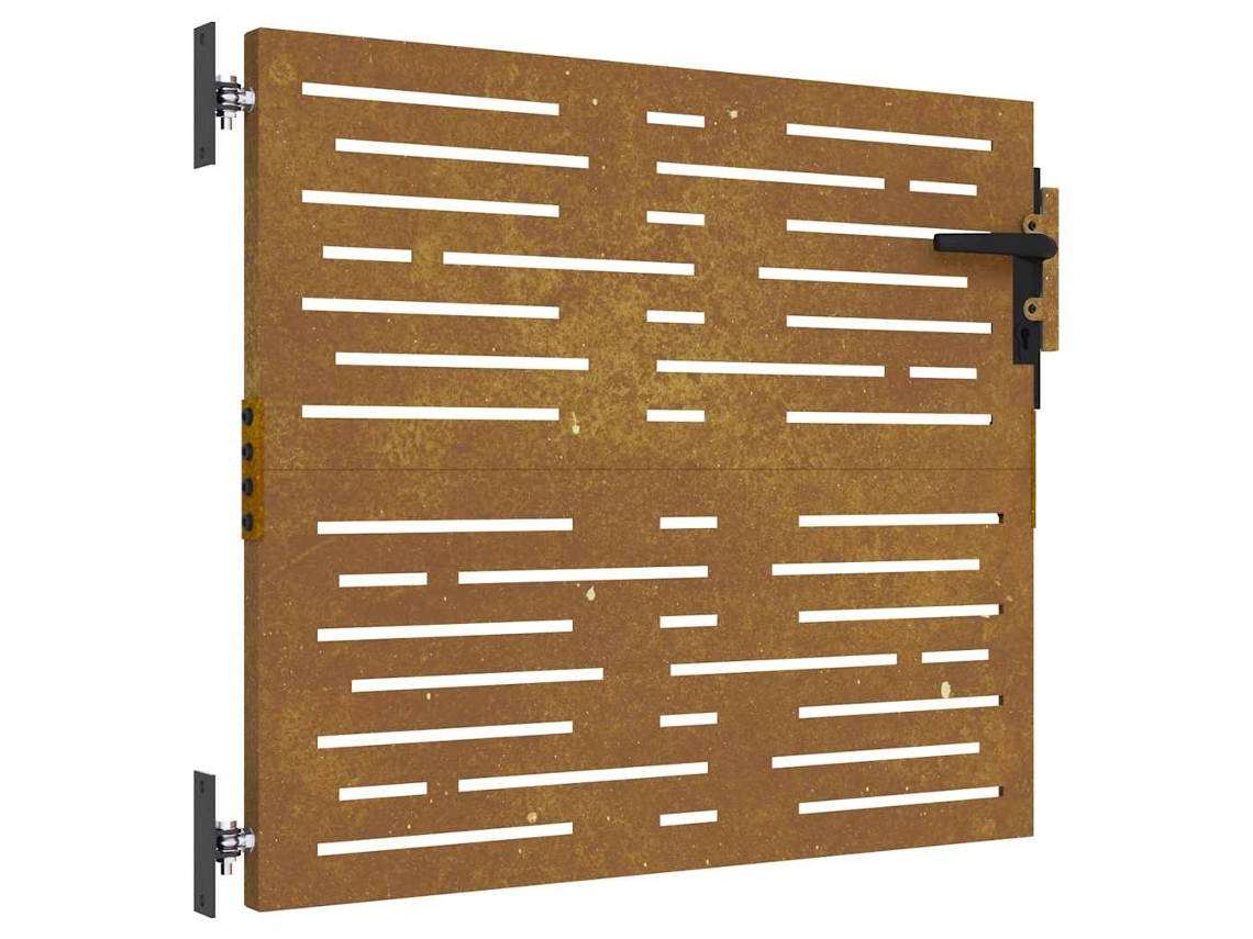 Portão de Jardim 85x75 Cm Aço Corten Design Quadrados MAISON EXCLUSIVE