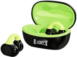 Auriculares De Condução Óssea Bluetooth Som Estéreo Microfone Para Chamadas Estojo De Carregamento Lurelia