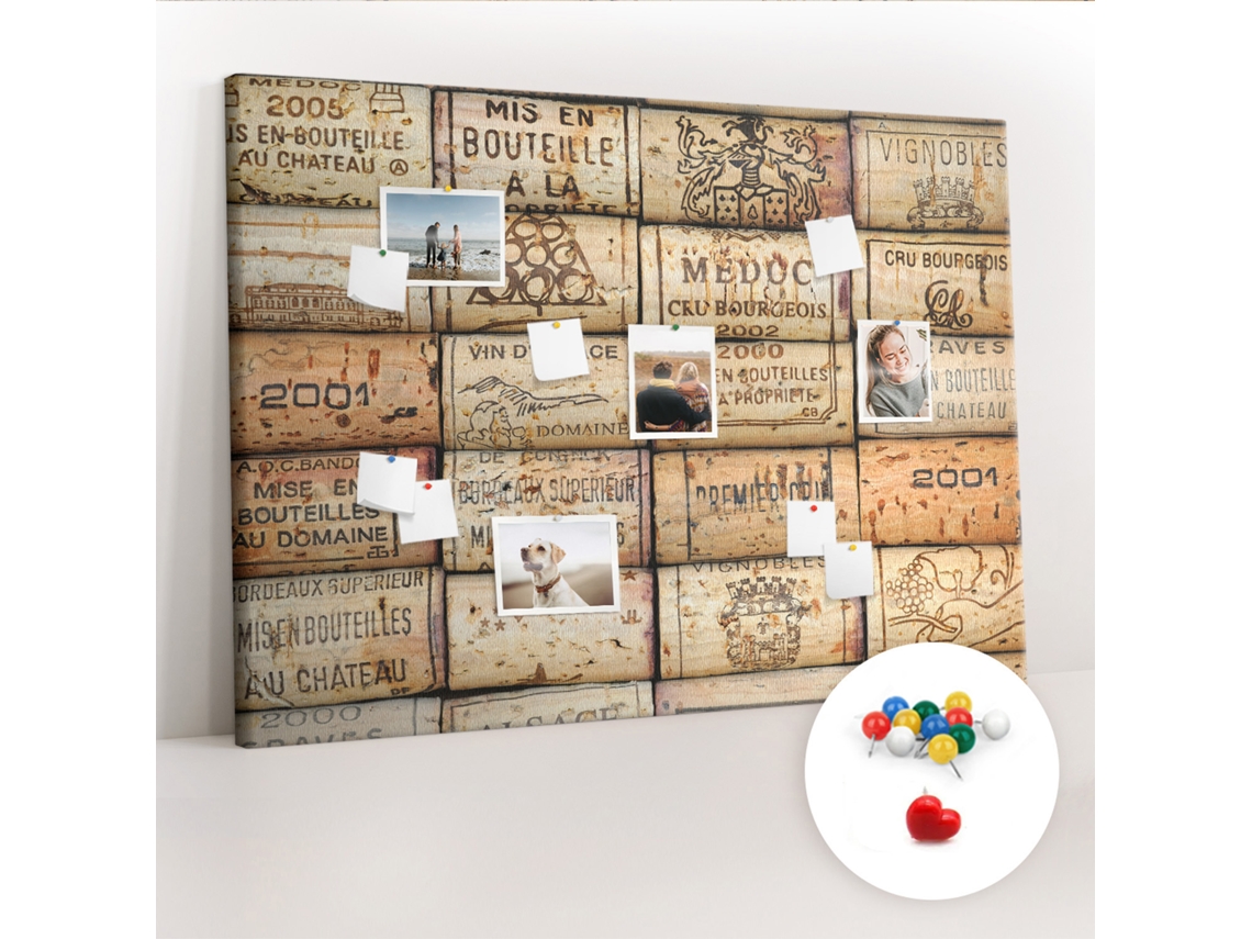 Painel De Cortiça Para Parede Rolhas De Vinho Para O Escritório Espelharte (140x100 Cm)