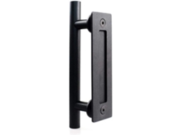 Maçaneta para porta deslizante de aço inoxidável NUZAMAS, maçaneta para porta deslizante de celeiro - maçaneta redonda única - preta, 229 S/MARCA