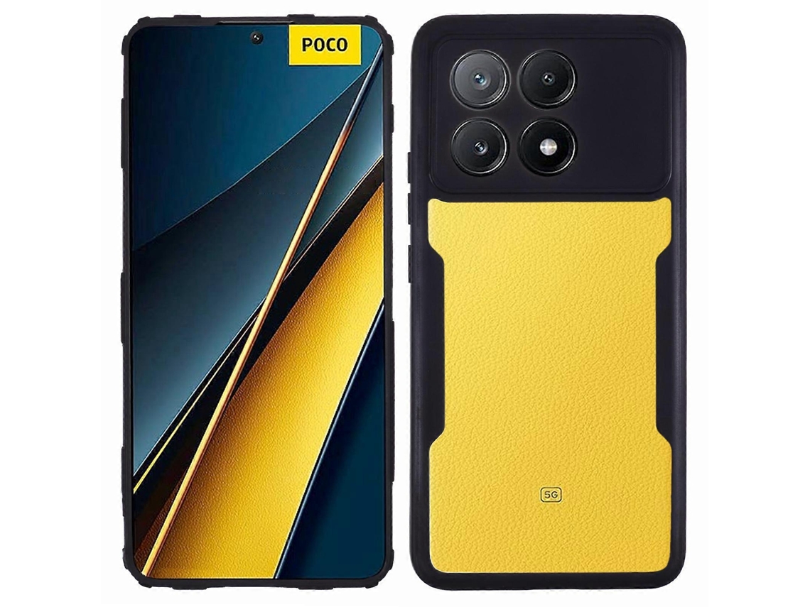 Compre Capa De Acrílico Tpu Transparente Com Película Pet Preta Para Xiaomi Poco X6 Pro 5g / Redmi K70 5g / K70e 5g