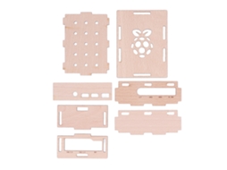 Caja Protectora de Madeira Beech para Raspberry Pi 4 4b, Estuche de Enfriamento e Suporte
