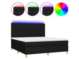 Box Spring Bed, Box Spring Beds Vidaxl Preto Tecido (180 X 200 Cm)