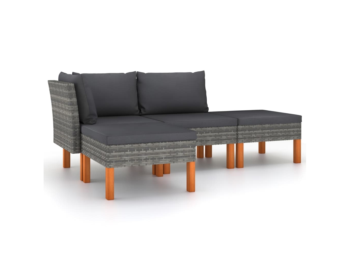 Garden Lounge Set, Garden Lounge Sets Vidaxl Cinzeto Rattan / Vime (n/a)