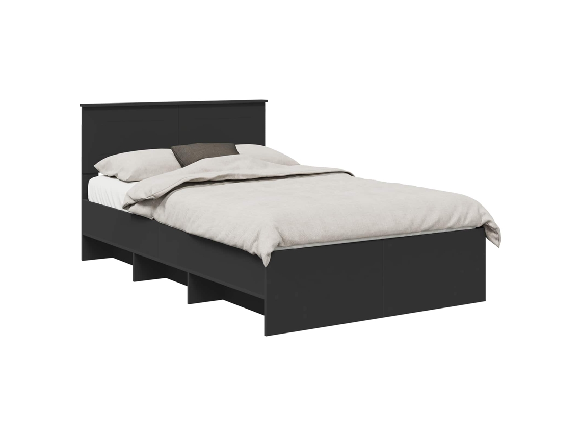 Estrutura de Cama MAISON EXCLUSIVE 137 X 203 Cm preto madeira processada