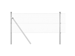 Conjunto 1 Poste De Cerca Vidaxl Prateado Aço (10 X 0,5 M)