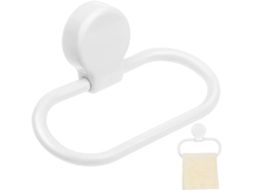 Porta Toalhas Autoadesivo Em Abs Branco, Sem Precisar Furar, Ideal Para Banheiro E Cozinha, Fá Gokoco