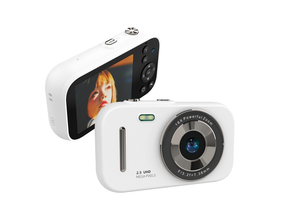 Câmera Digital 1080p 48mp Lente Dupla Tela Ips 2.8'' Jogo Música Bateria Integrada Cartão 32gb Presente Para Adolescentes Estudantes