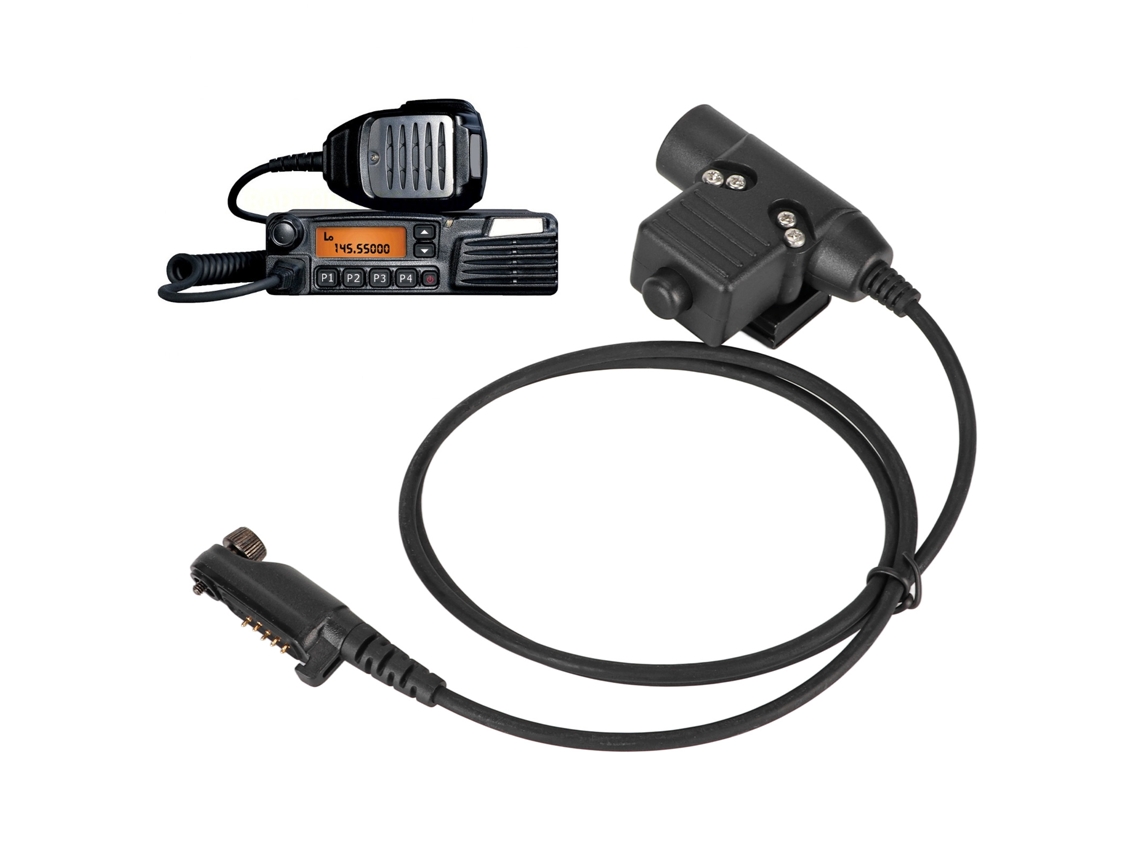 Adaptador de fone de ouvido para walkie talkie compatível com Hytera e outros AQUAFORGE