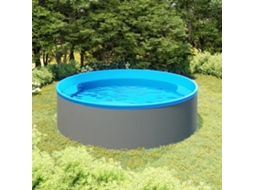 Vidaxl Piscina Splasher 350x90 Cm Cinzento