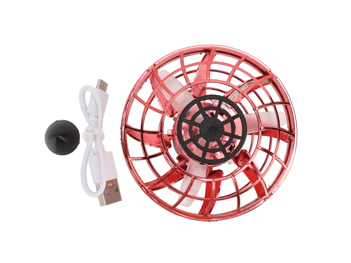 Drone Spinner Manual S/MARCA, UFO, com luzes LED, brinquedo de exterior, vermelho