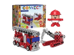 Connect Blocks Corpo de Bombeiros/Escavadeira M 61972 Trefl