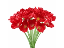 Papoula Artificial, Papoula Realista, 20 Pétalas De Látex De Seda Ecológicas, Hastes Flocadas, Uso Versátil, Perfeitas Para Flores De Seda Faça Você M