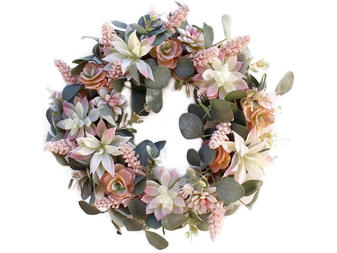 Guirlande De Porte Artificielle Garniture Ornement Suspendu Succulent Faux Guirlande De Fleurs Pour La Maison
