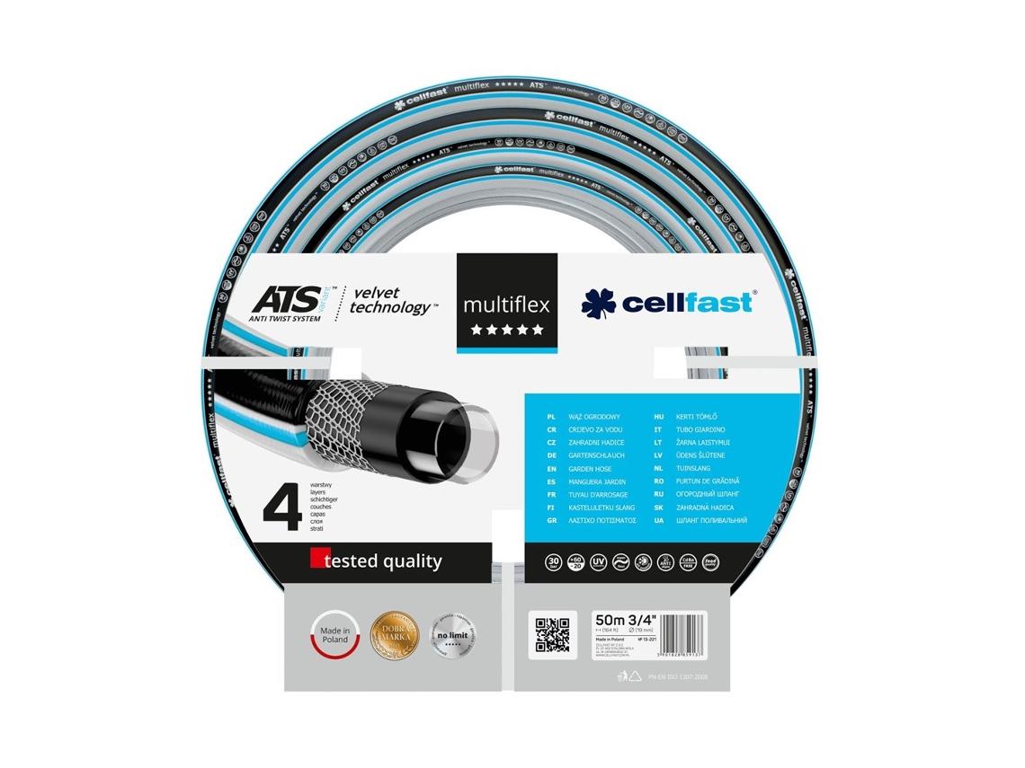 Mangueira de jardim Multiflex Atsv Cellfast