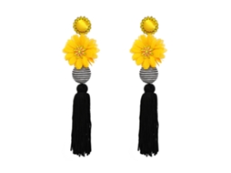 Brincos Redondos Com Tassel Para Mulher