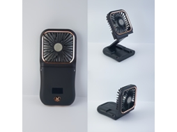 Ventilador portátil com visualização digital, dobrável, usb, uso doméstico STELASPLEN