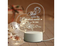 Luz Noturna De Acrílico Led Para Noiva, Presentes De Natal E Aniversário Para Mulher, Lâmpada De Presente Romântico Ktt