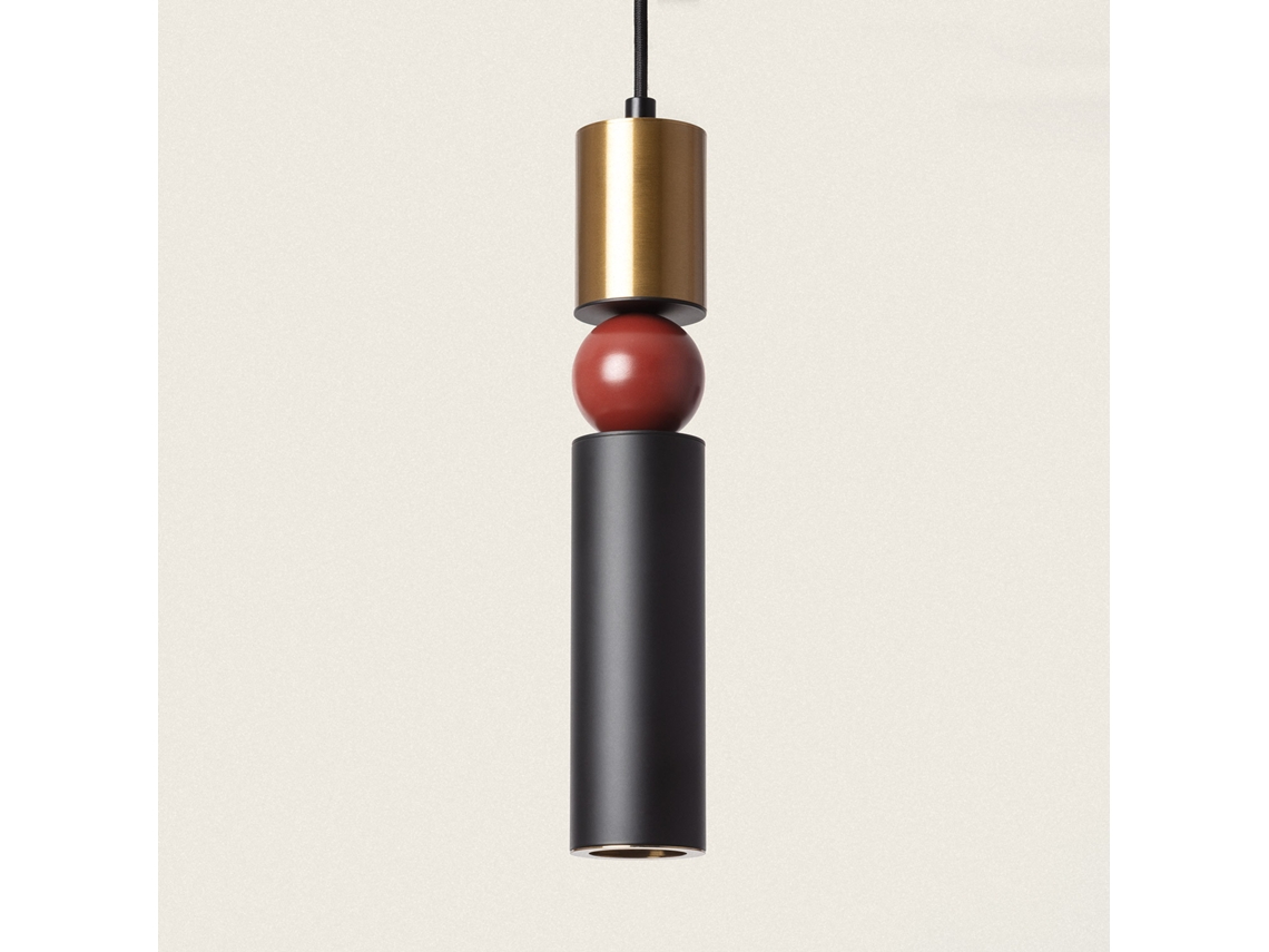 Candeeiro Suspenso Metal Luyo Vermelho
