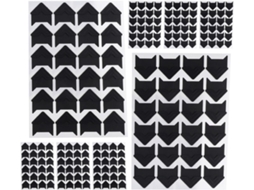 8 Folhas De 24 Peças - Moedas De Foto Autocollants Em Papel Preto Para Álbuns E Fotos - Proteção Anti