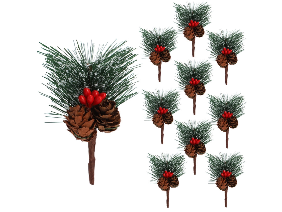 Laxiscreed Mini Árvore De Natal Artificial Com 5 Pinhões - Pack De 10 Unidades