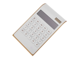 Calculadora Solar Pequena Lcd Inclinado 10 Dígitos Branco Dureforward