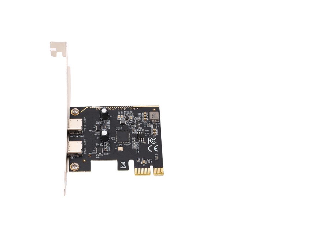 Placa De Expansão Pcie Para Double Type C Com Chip Asm1042 Adaptador De Alta Velocidade
