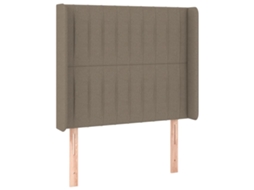 Cabeceira de Cama com Abas Tecido Cinza Acastanhado MAISON EXCLUSIVE (93x16x118 cm)