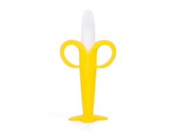 Escova De Dentes Em Silicone Para Bebês, Molidor De Dentes Em Forma De Banana