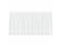 Conjunto 1 Cortina De Renda Vidaxl Branco Poliéster (100 X 300 Cm)