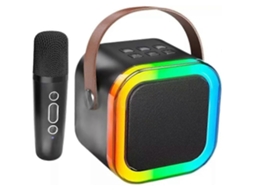 Mini Máquina De Karaokê, Mini Máquina De Karaokê Com 1/2 Microfones Sem Fio Aquaforge