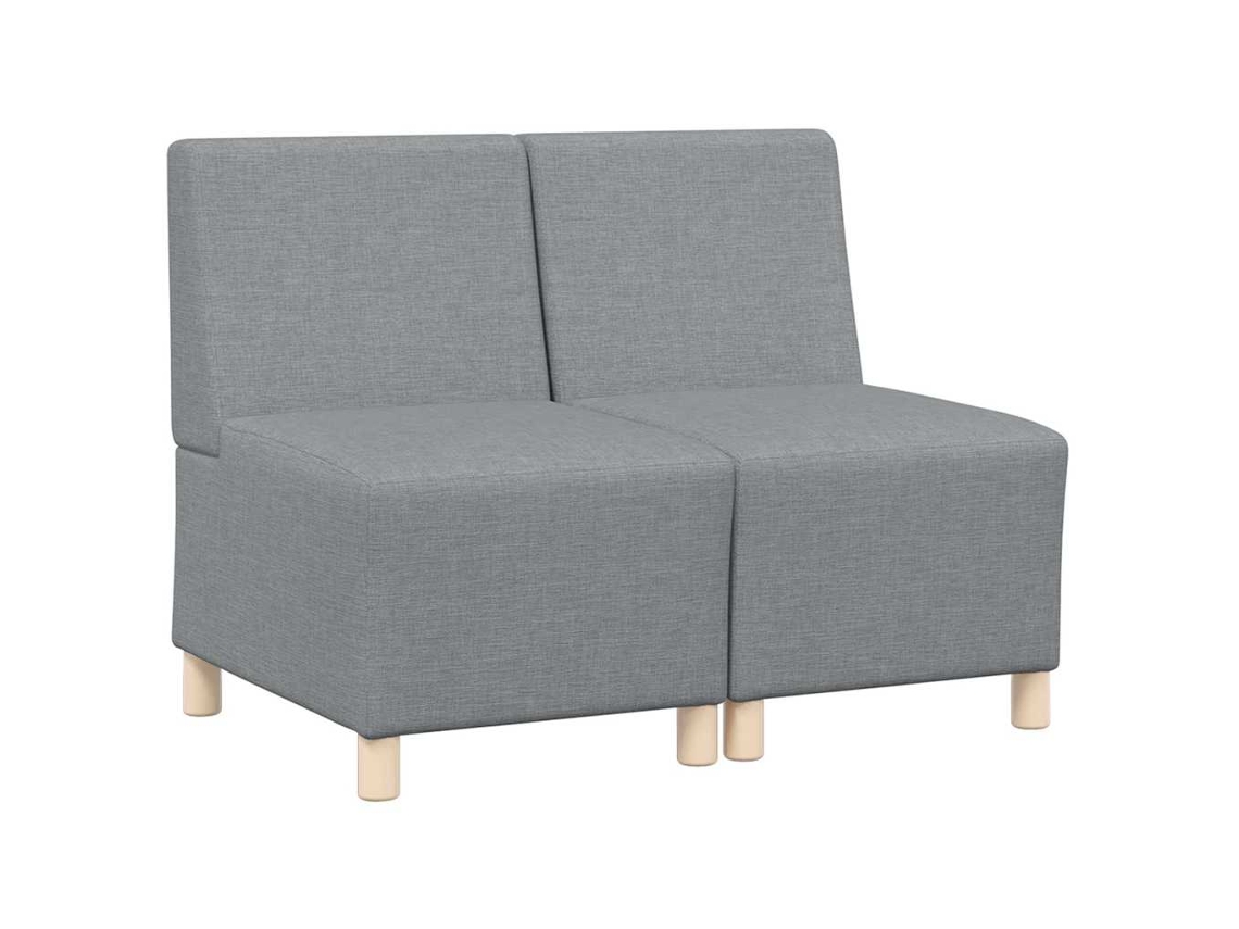 Unidade de 2 Pcs Sofá de Relaxamento - Sofá Modular Sem Braços Cinza claro HARLANV1