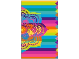 Toalha De Praia Microfibra Mandala Com Riscas