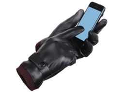 Guantes de inverno com tela tátil, couro preenchido, suave, para atividades ao ar livre, homem e mulher