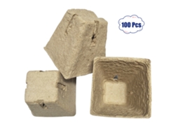 100 Pratos De Mudas De Polpa 6x6x6cm Degradáveis Para Jardim