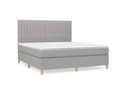 Box Spring Bed, Box Spring Beds Vidaxl Cinzeto Tecido (180 X 200 Cm)