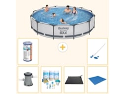 Piscina Bestway Steel Pro Max Redonda 366x76 Cm 7 peças S22142 BESTWAY