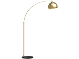 Candeeiro De Pé Arco Ajustável Moderno Dourado E Preto