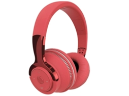 Fones De Ouvido Bluetooth Sobre A Orelha Com Iluminação Led Dobráveis Compatíveis Com Microfone H2 Vermelho