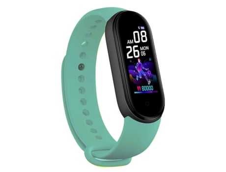 Pulseira Inteligente IWEAR Sm6 Rastreador de Fitness Ip67 com Monitor de Rh e Pressão Arterial / Social / Sono Verde