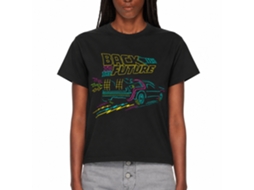 Rockinstone Back To The Future Movie Neonfuture Black Adult T-shirt Size:s
