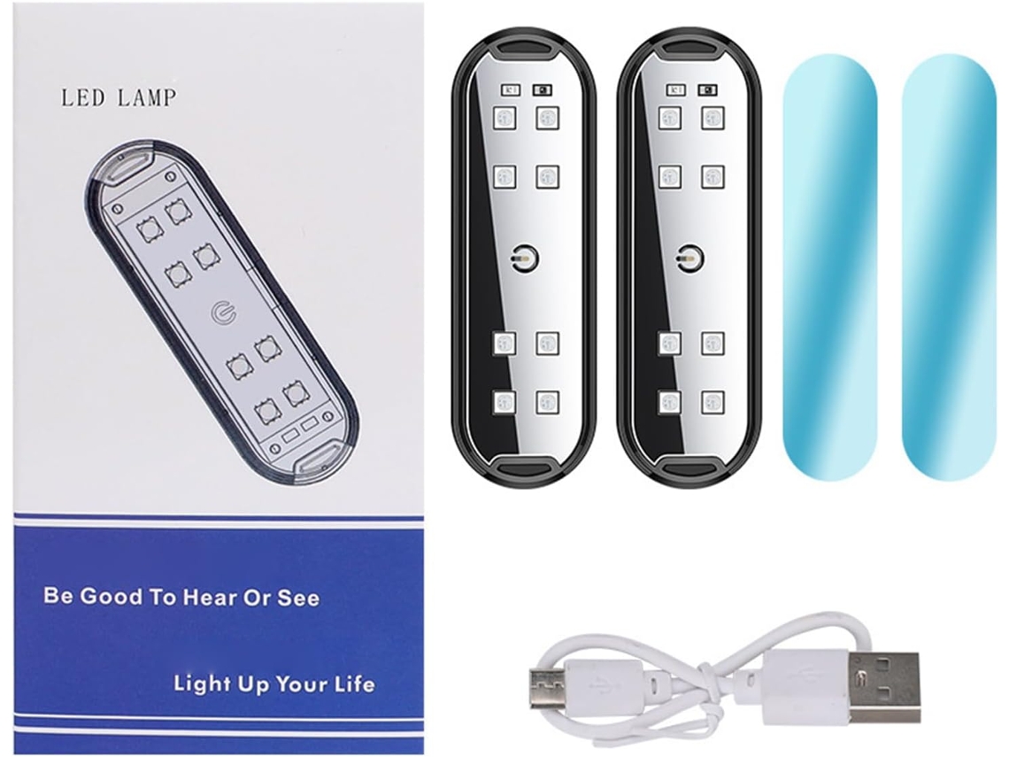 Garanta A Segurança Noturna Com Placas De Led Recarregáveis Via Usb Sem Fio E Trilhos Iluminação Para Carros Na Entrada