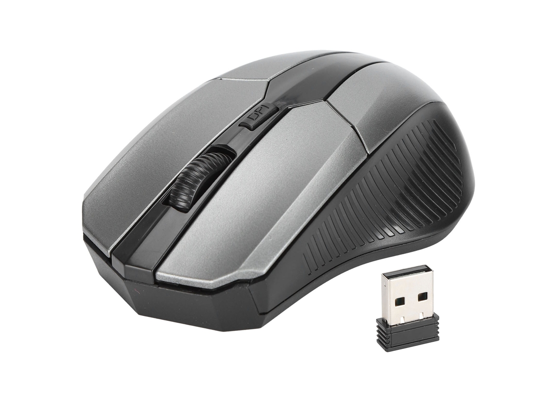 Mouse Sem Fio 2.4g Ergonomico Mini Optico para Notebook Tablet Pc Cinza 800 1600dpi